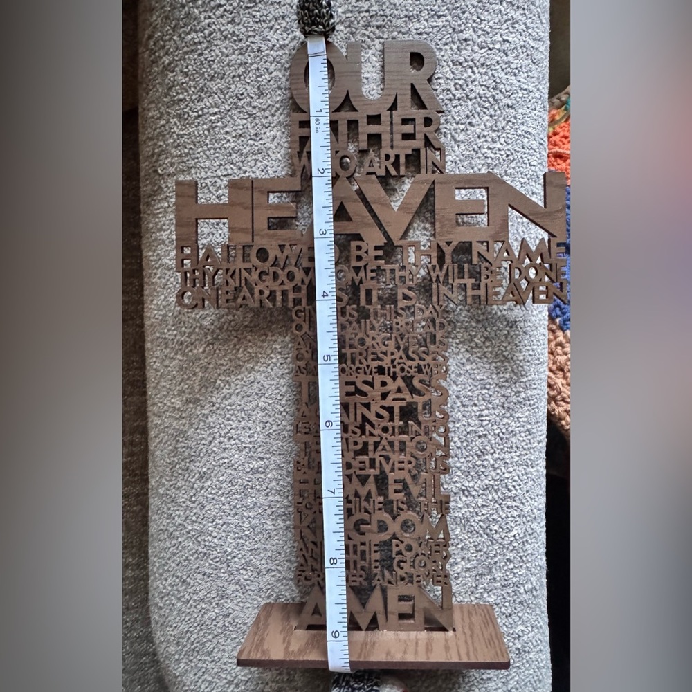 Handcrafted By Me- Wood Lord’s Prayer Shelf Sign! - Picture 2 of 9